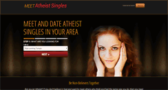 Desktop Screenshot of meetatheistsingles.com
